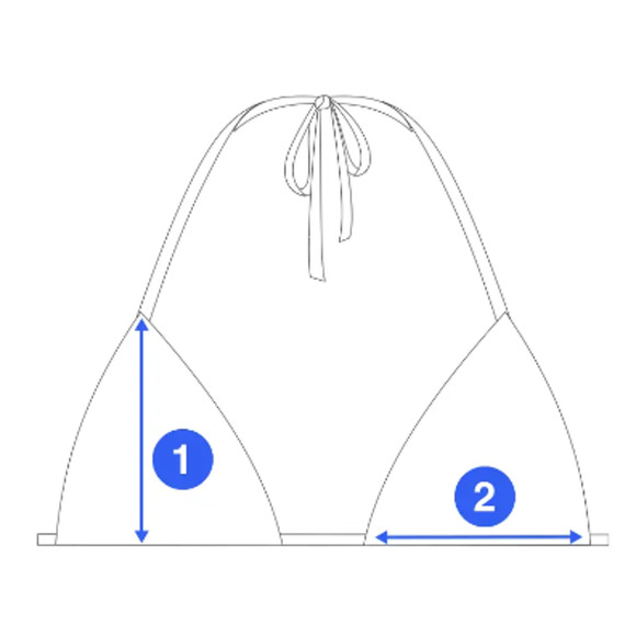 NWT Rainbow Tie Dye Underwire Bikini TOP in SMALL by Pina Colada - Picture 7 of 7